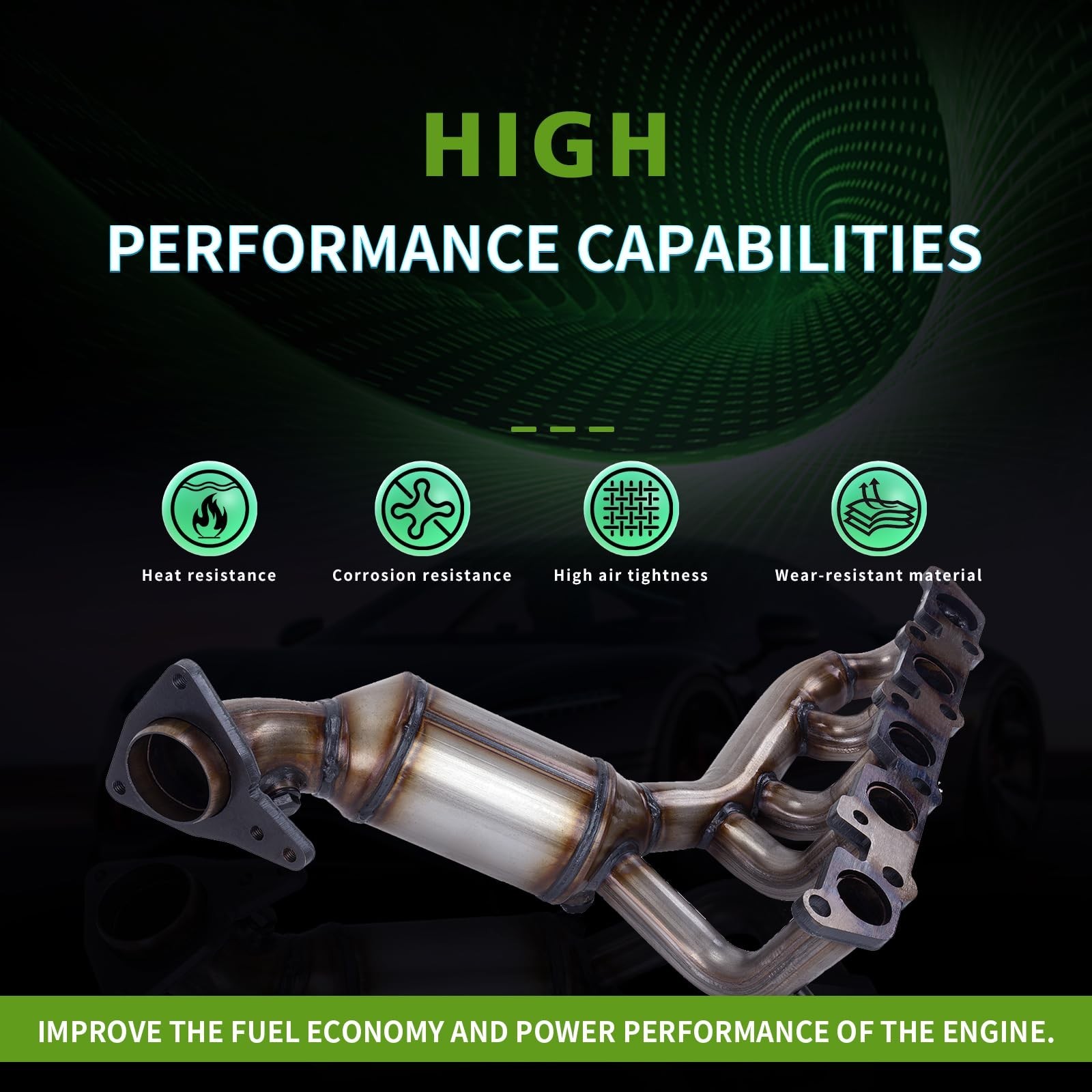 3.7L Front Exhaust Manifold Catalytic Converter Kit Compatible with 2007-2012…