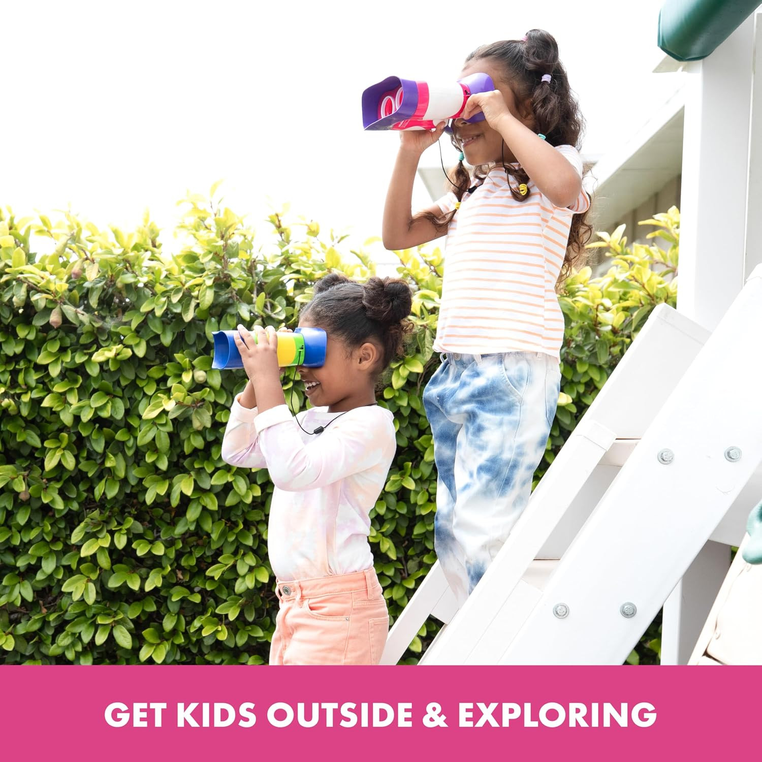 Geosafari Kidnoculars Pink – Toy Binoculars for Kids, Outdoor Toys for Kids Ages