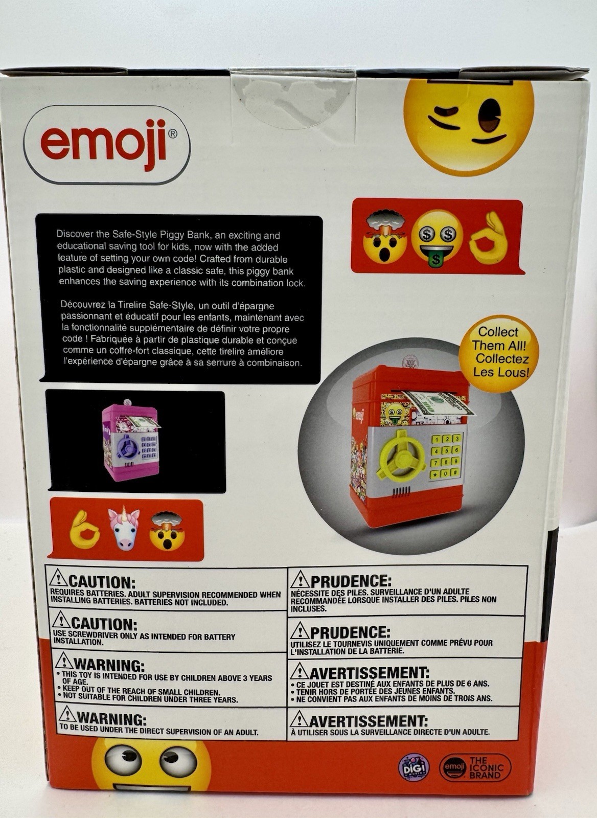 NEW! Emoji Safe Piggy Bank Electronic ATM Password Money Coin Cash Safe USA-Ship