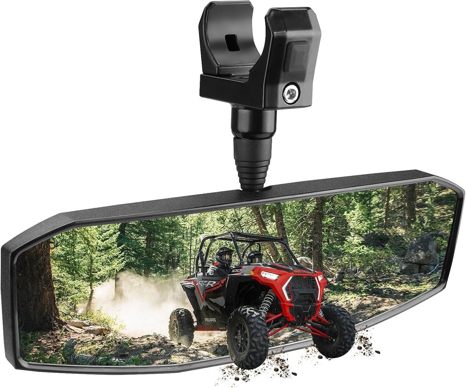 UTV Rear View Mirror,SXS UTV Mirrors HD,360°Adjustable Angle for 1.5″ to 2.0