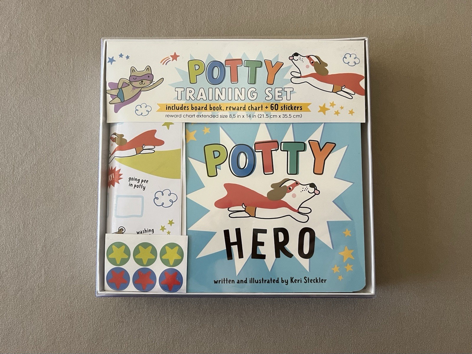 Baby Boys’ Potty Training Set (Board Book, Reward Chart & Stickers) New In Box!