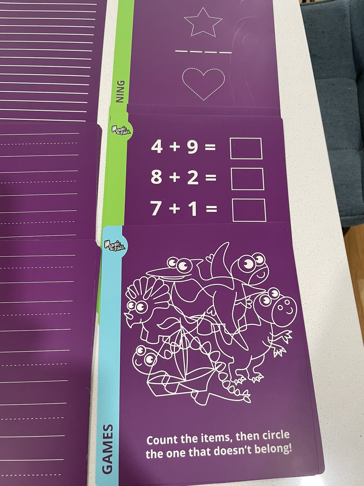 Magic sketch learning Drawing Activity Cards 30 Double-sided Cards New