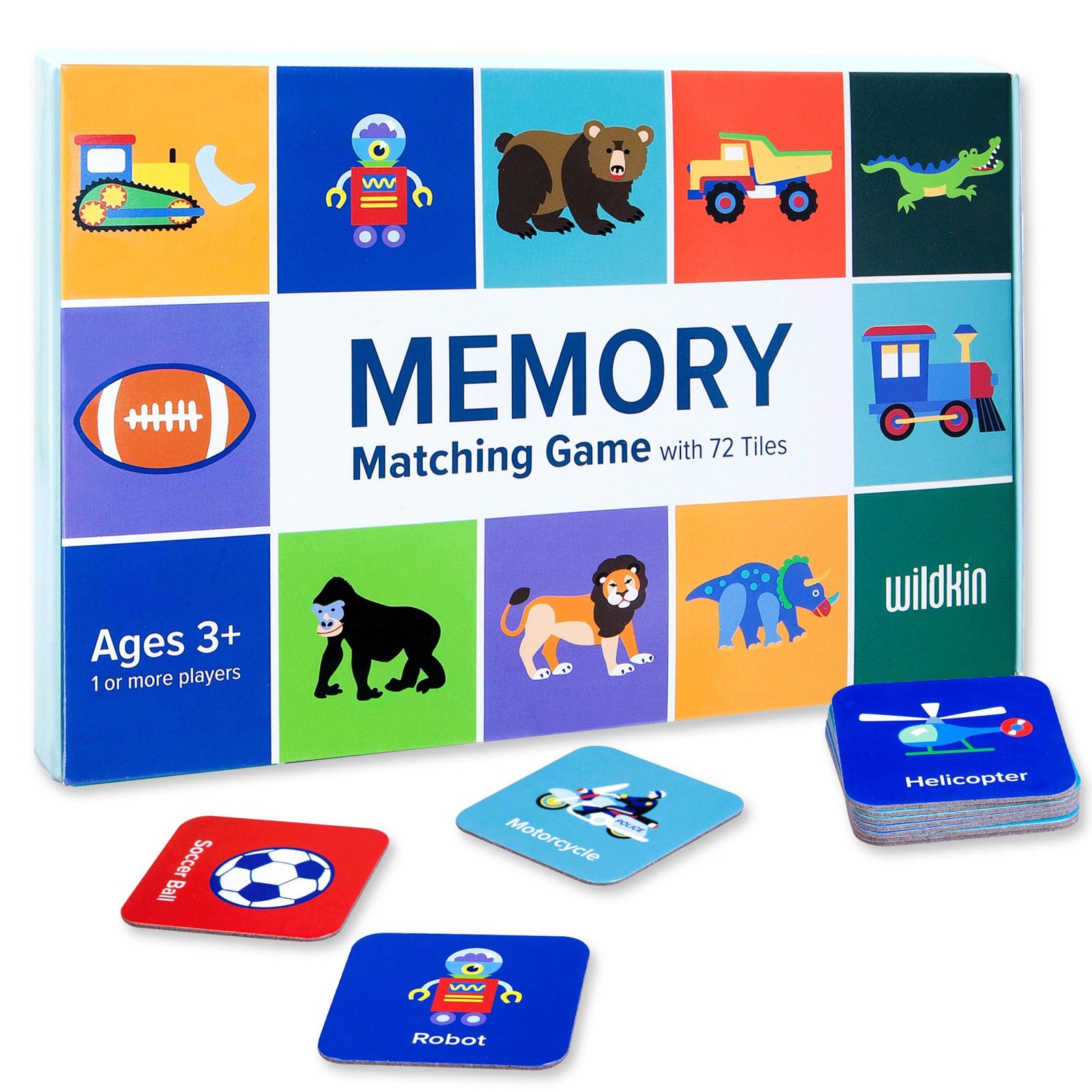 Wildkin Memory Matching Game 36 Educational Toddler Preschool Learning Cards