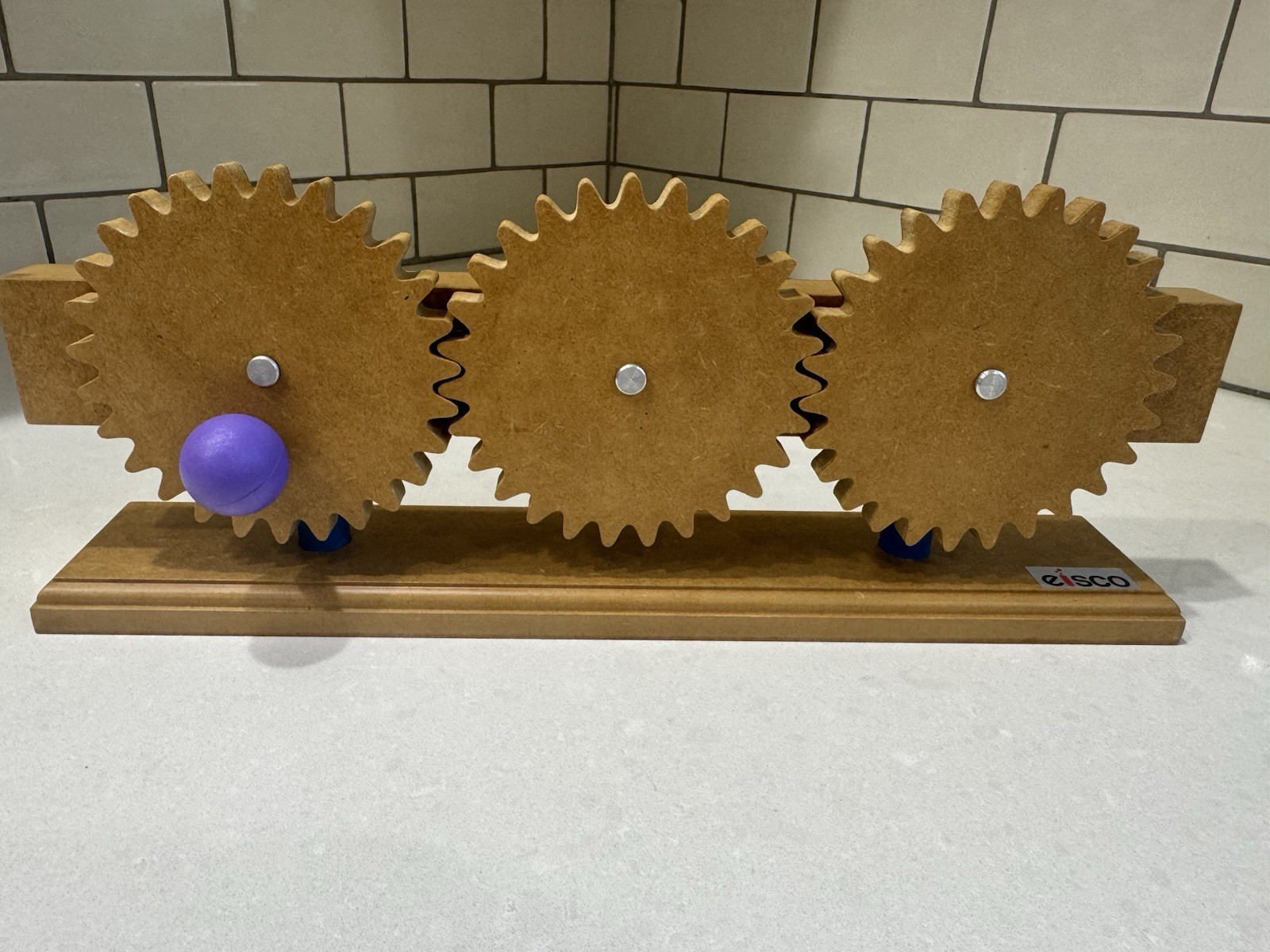 Eisco Labs Simple Machines Wooden Gear Train Model STEM Learning Tool Toy – EUC