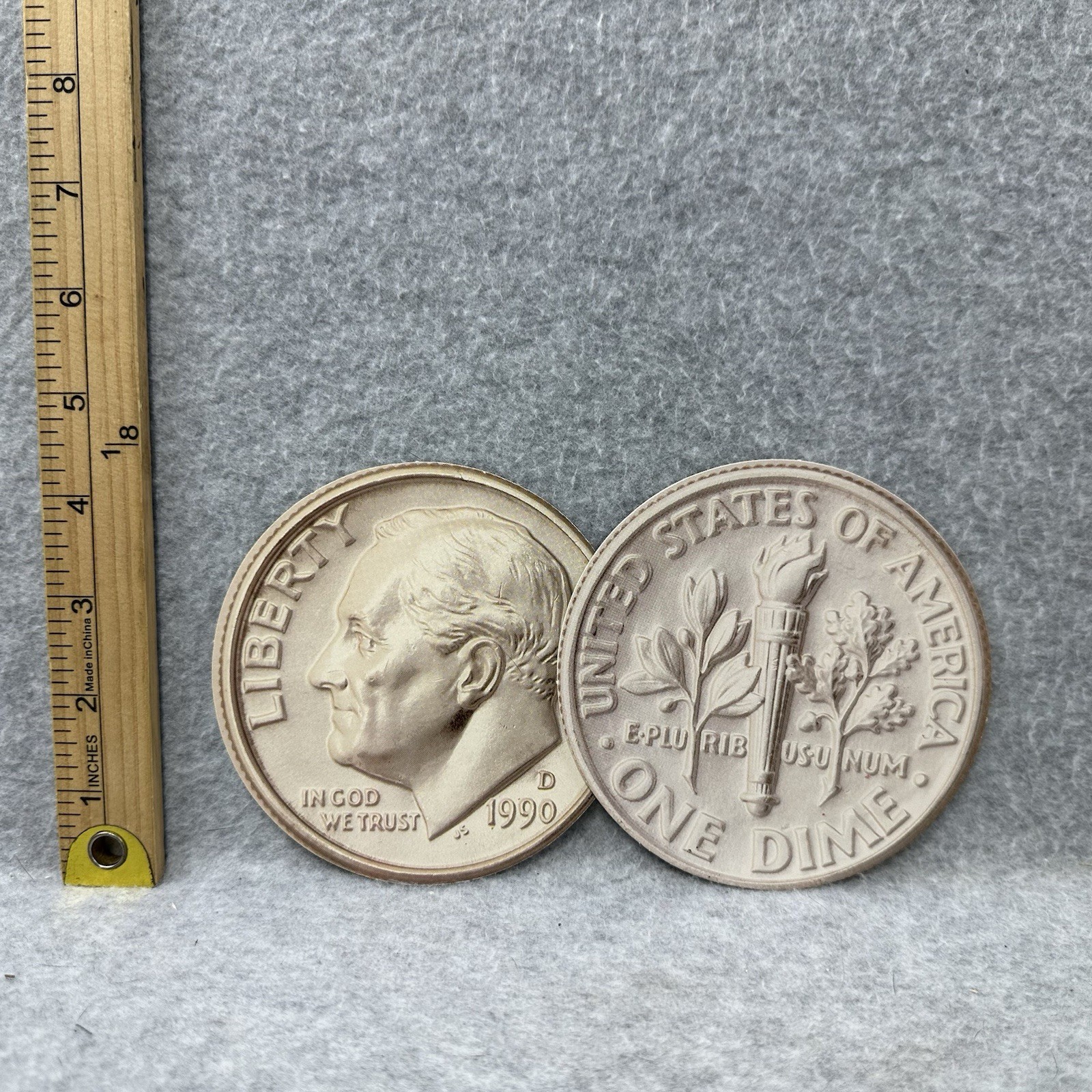 Vintage Oversized US Coin Replica Set Teacher Classroom Learning Money 1990 (11)