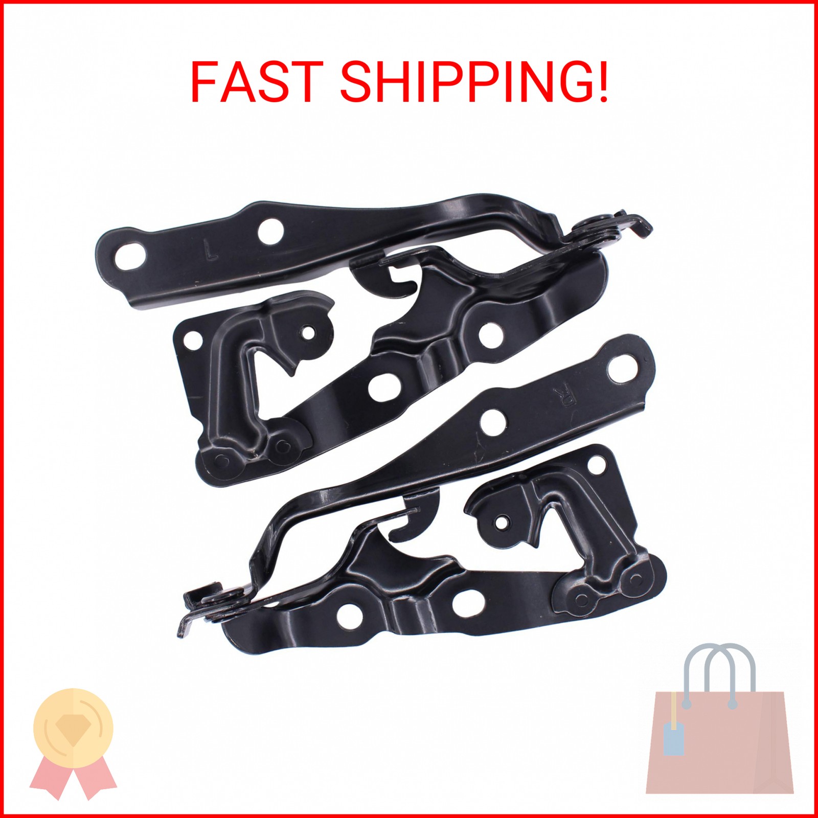 MOTOKU Driver and Passenger Side Hood Hinges for Toyota Camry 2007-2011