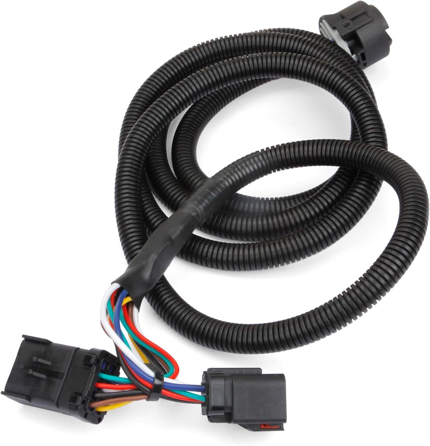 MITZONE 7-Foot 7-Pin Truck Bed Trailer Wiring Plug Harness Extension Compatible
