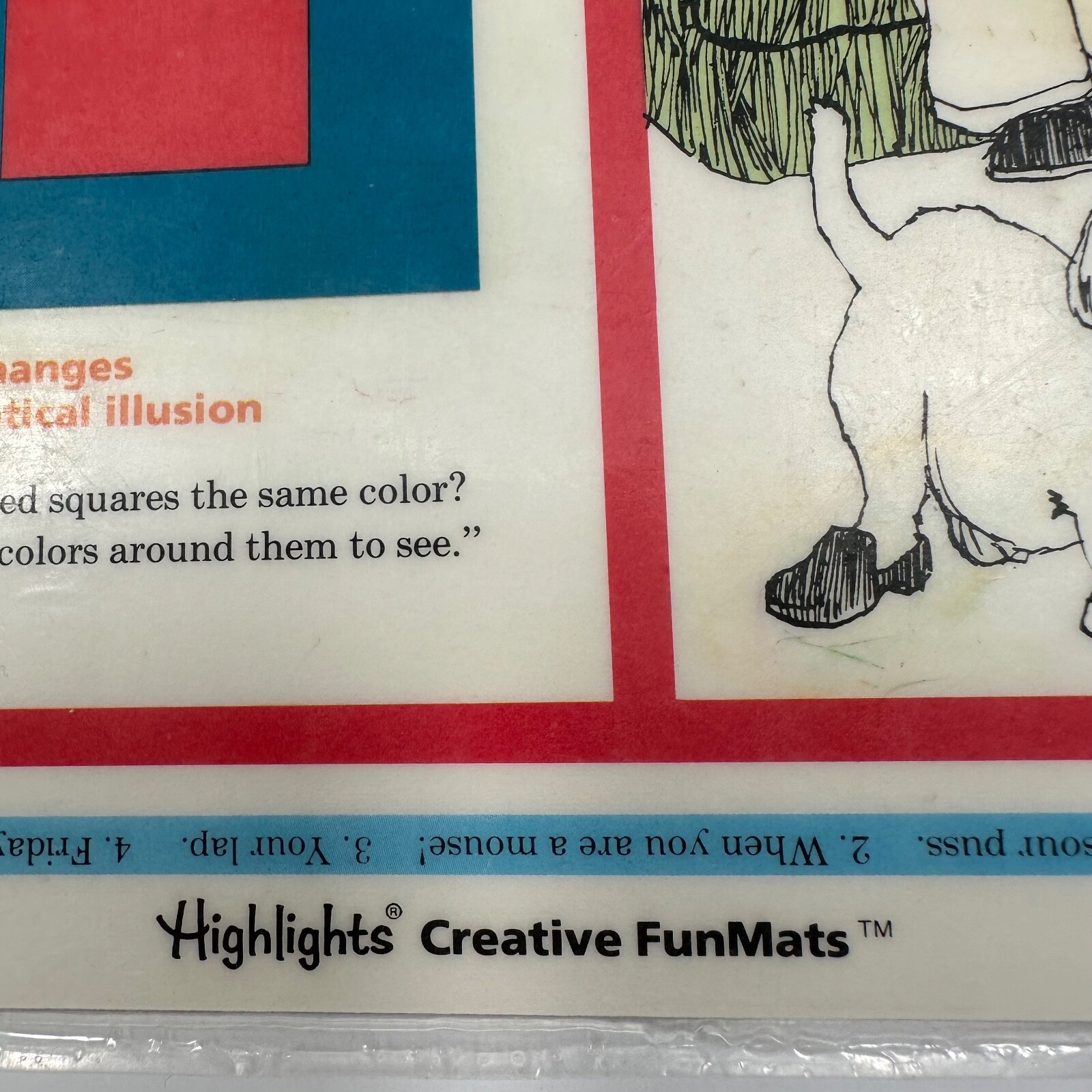 Highlights Creative Funmats 20 Laminated 1978 Vintage