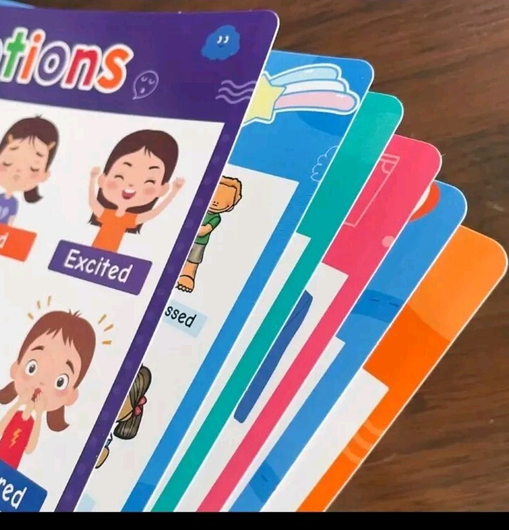 Learn English Posters Educational 8×11 Set Of 6 Emotions Jobs Clothes More