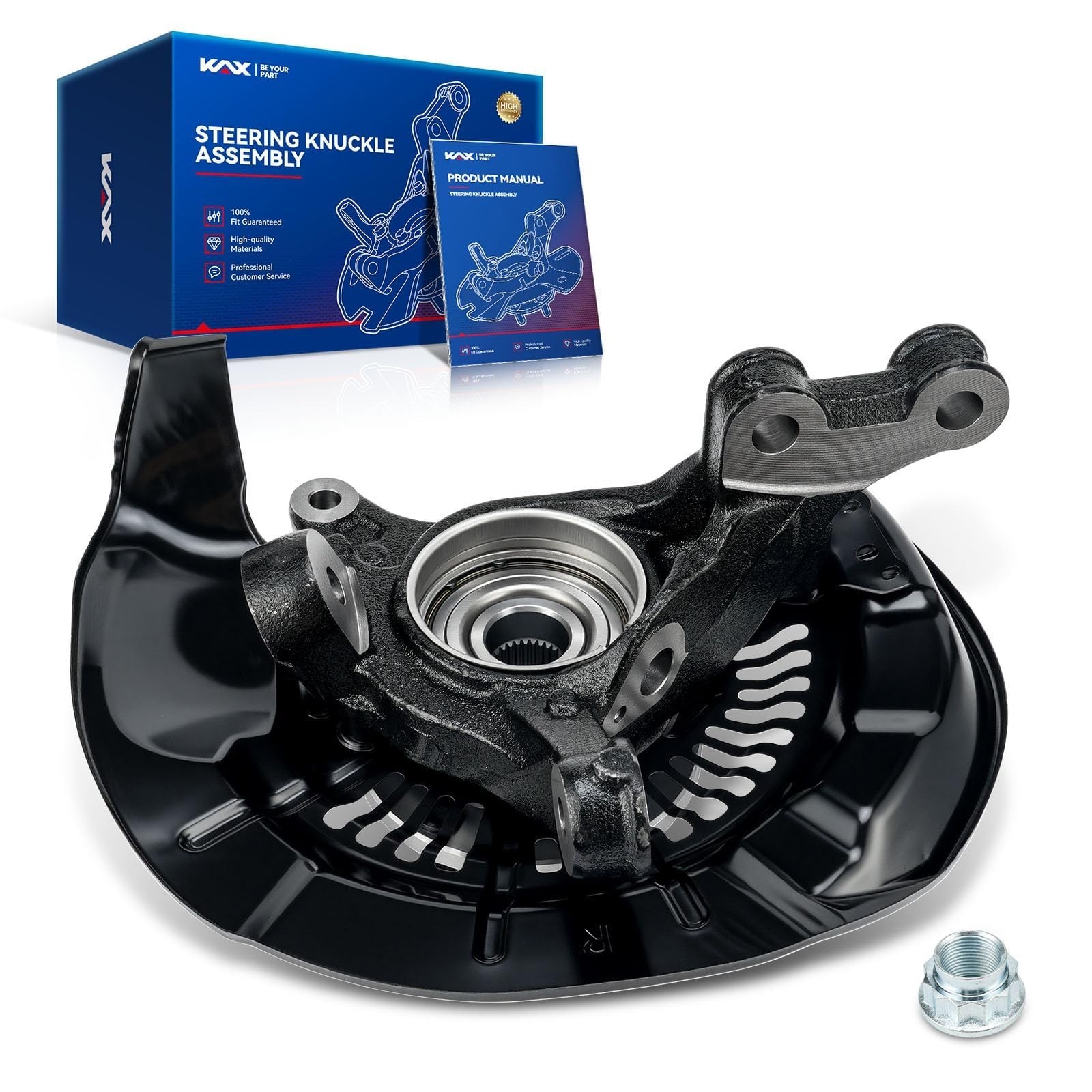 KAX Front Steering Knuckle & Wheel Bearing Hub Assembly Fit for Toyota Highla…