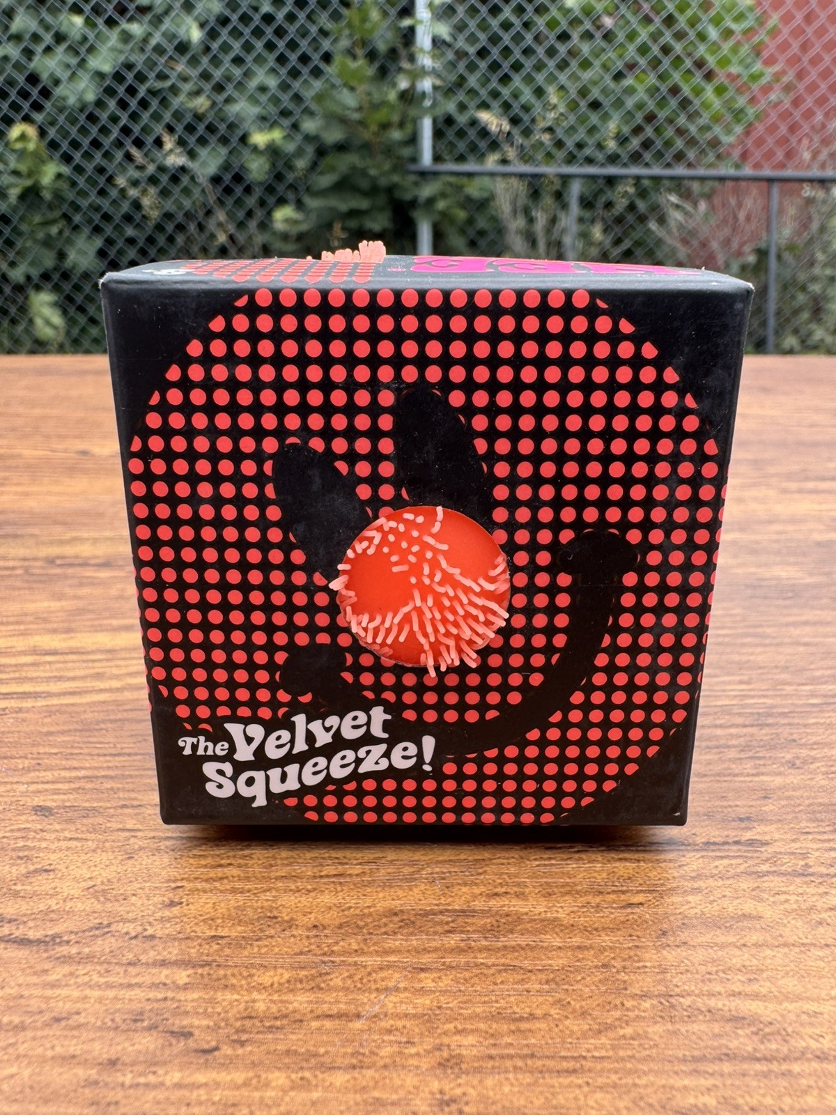 Schylling NeeDoh Fuzz Ball Flower Power Velvet Squeeze AUTHENTIC Orange Edition