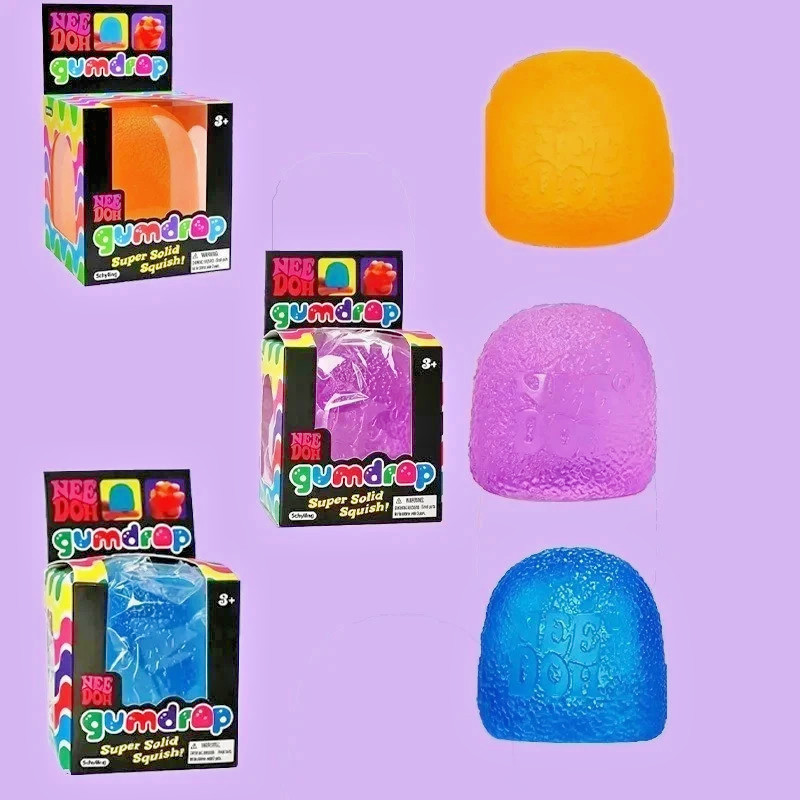 Authentic Nee Doh Gumdrop Super Solid Squish Needoh Gum Drop RARE
