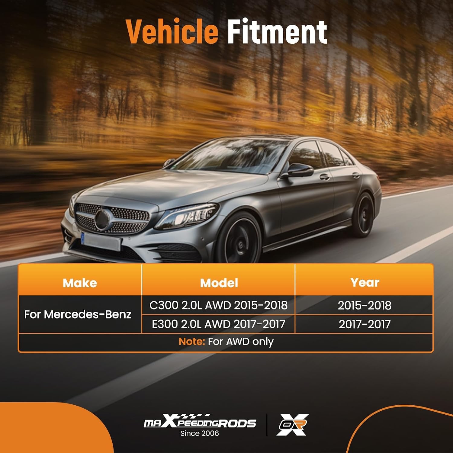 Mercedes-Benz C300 2.0L AWD Engine Motor Mount Kit Replacement Upgrade