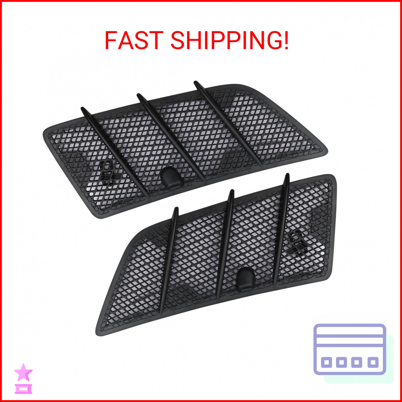 omoZone Pair Hood Air Vent Grille Cover Compatible with 2008-2011 Mercedes Benz