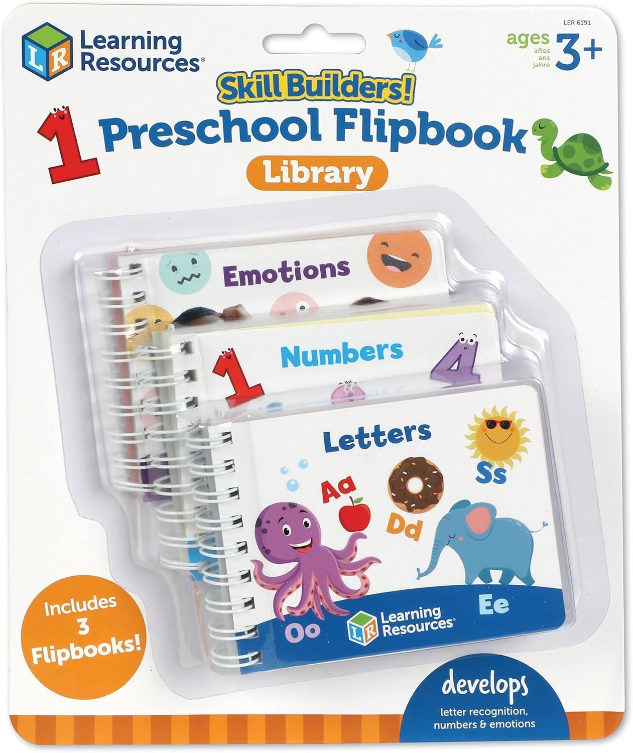 Skill Builders Preschool Flipbook Library – 3 Fun Learning Flipbooks for Ages 3+