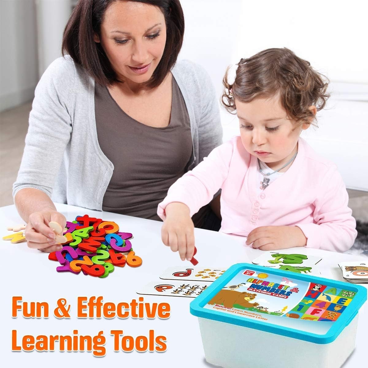 Montessori Alphabet Flash Cards: 100 Durable Educational Puzzles for Toddlers