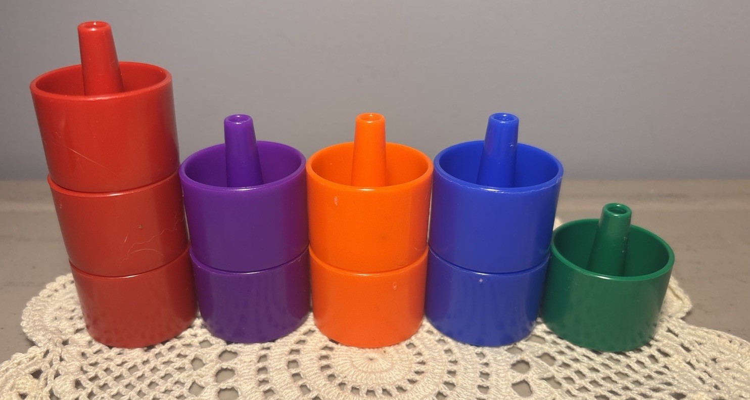 Discovery Toys Giant Pegboard 10 Replacement Pegs Blue Purple Red Orange Green