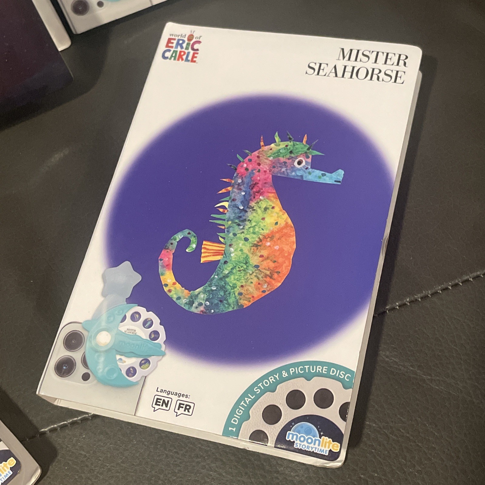 NICE Lot Moonlite Projector w/Eric Carle Library Hungry Caterpillar Bear Spider+