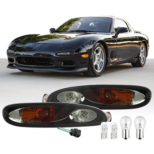 USR 93-95 RX7 Bumper Light – SMOKED Front Turn Signal Lamps (Left + Right)
