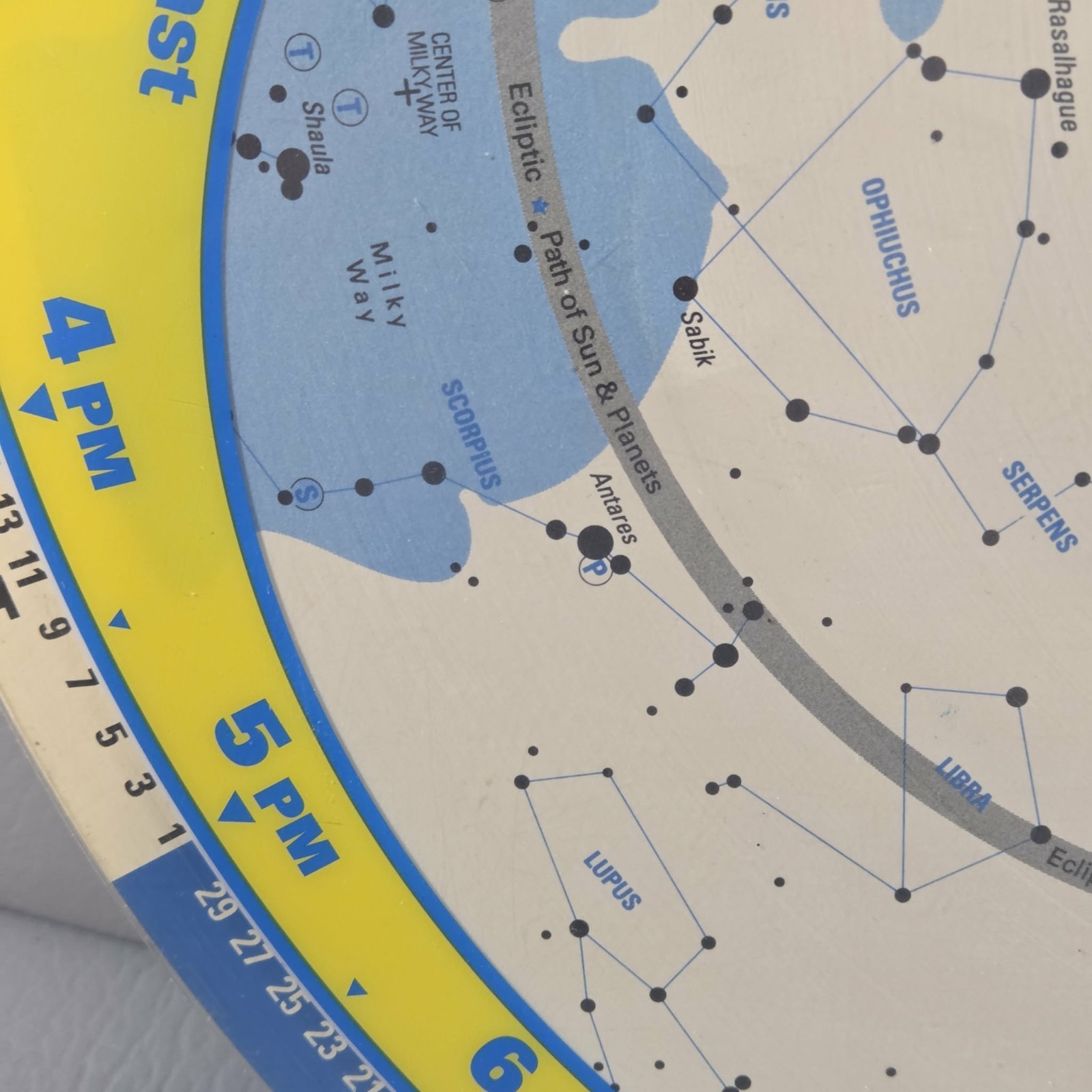 Planisphere Star Chart Astronomy David H Levy Guide To The Stars Northern 16″