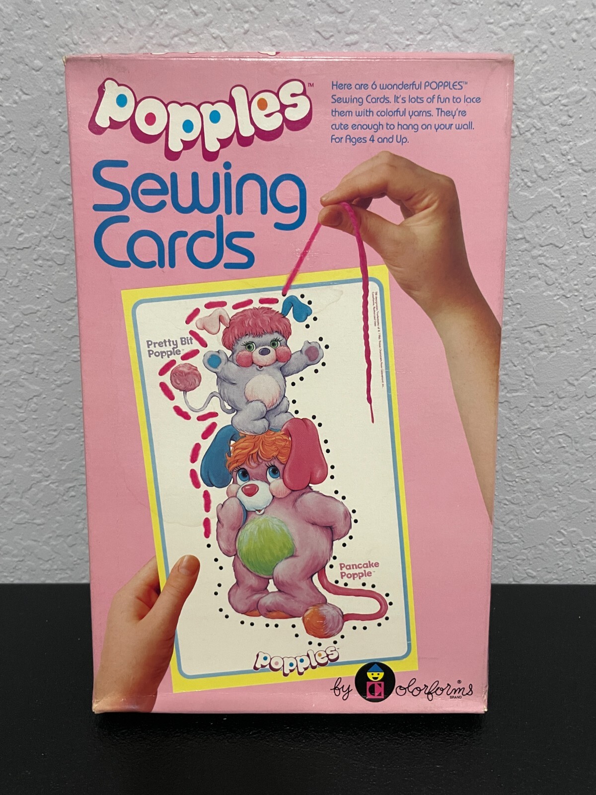 1986 Popples Sewing Cards 6 by Colorforms Vintage New in Box