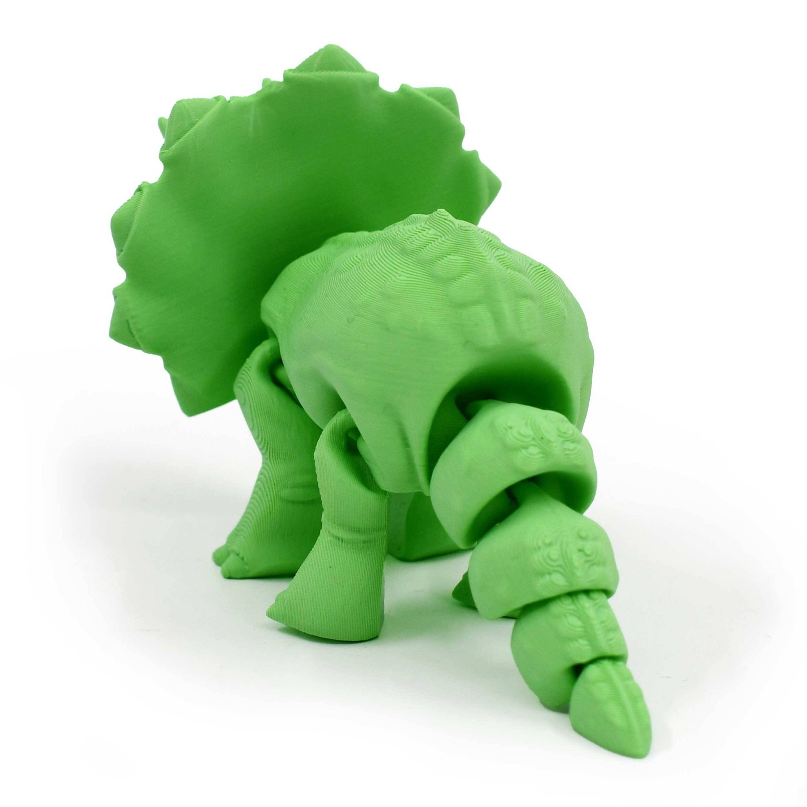 3D Printed Articulated Flexible Triceratops Dinosaur | Multiple Colors | Black S