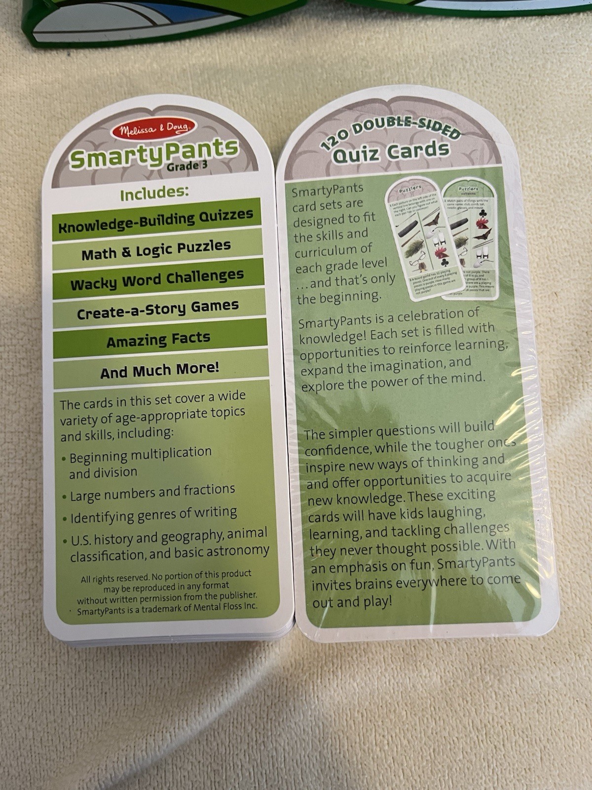 Melissa & Doug SmartyPants Grade 3 Math & Logic 120 Cards Games snd Puzzles