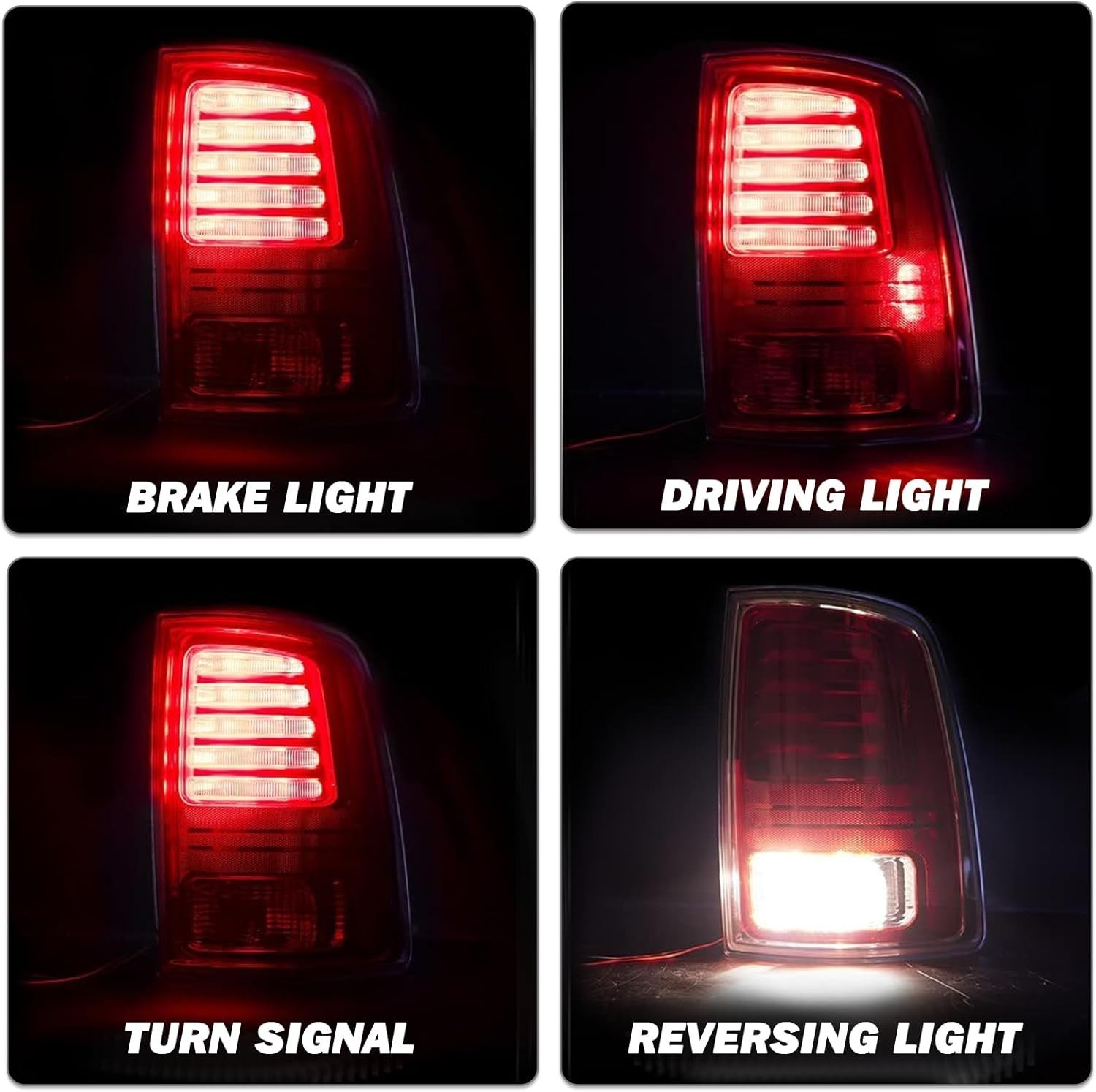 LED Tail Light Assembly for 2013-2018 Dodge Ram 1500/2014-2018 Ram 2500 3500….