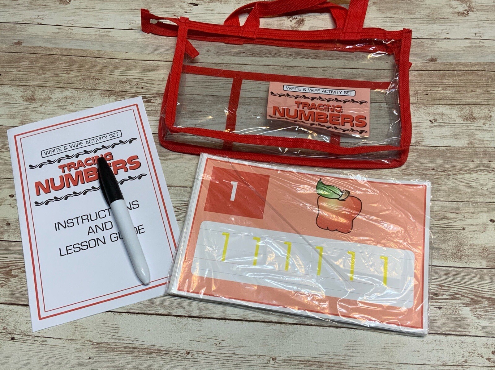 (2) Write & Wipe Activity Sets – Tracing Letters And Numbers – Learning Center