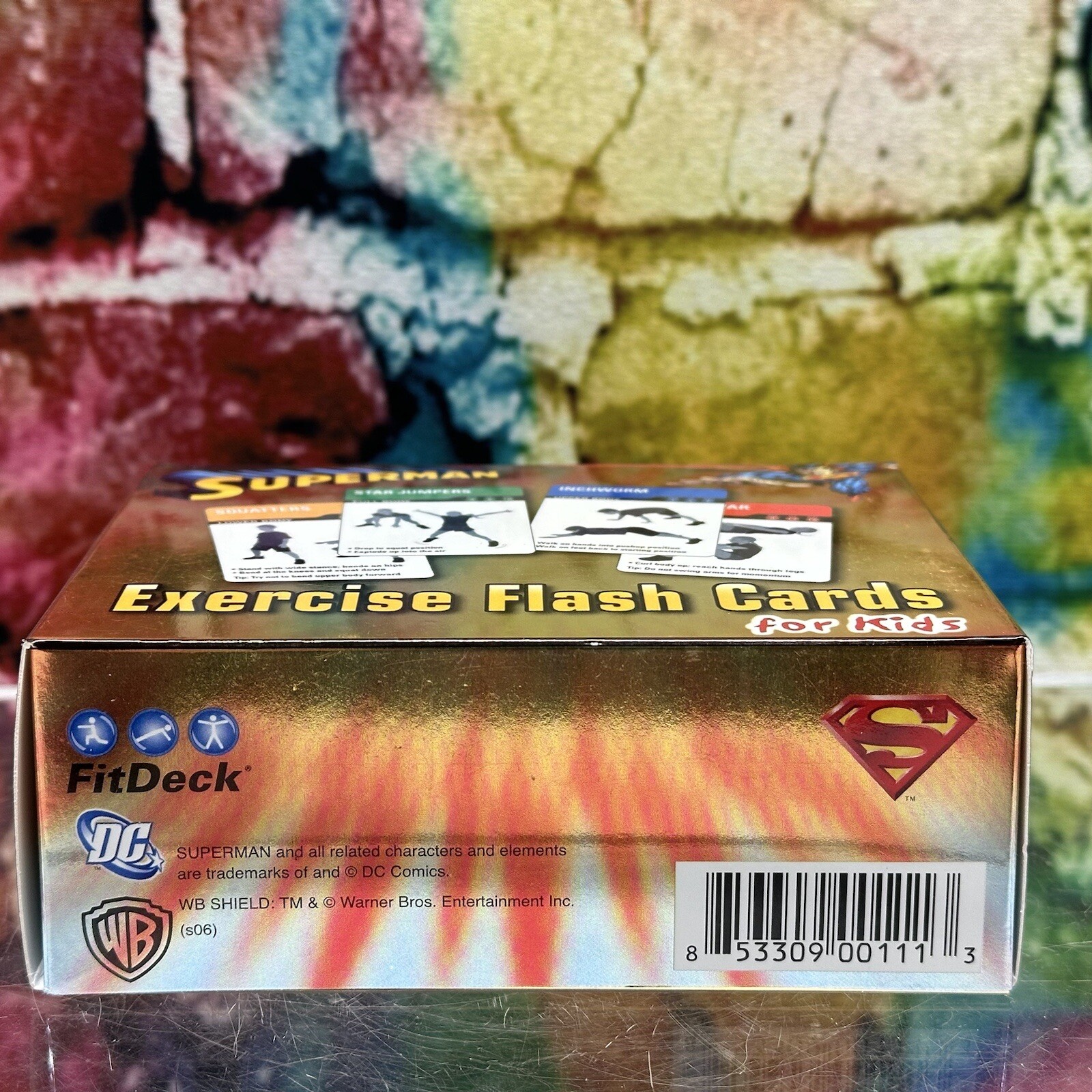 SUPERMAN Exercise Flash Cards Game Kids FitDeck Teens Gym Teachers DC Comics NEW