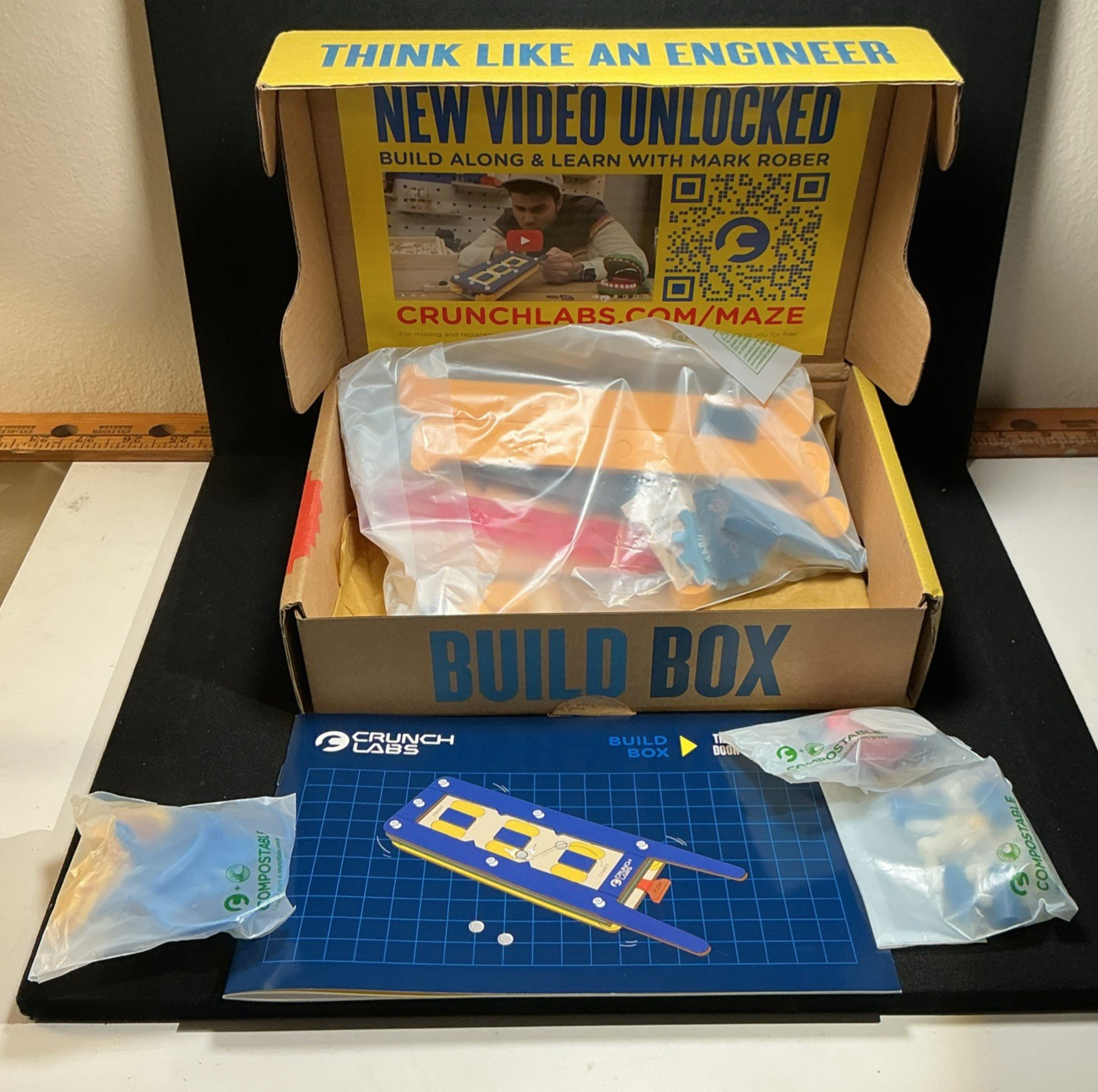 Crunch Labs By Mark Rober S.T.E.M. Build Box Trap Door Maze Think Like Engineer