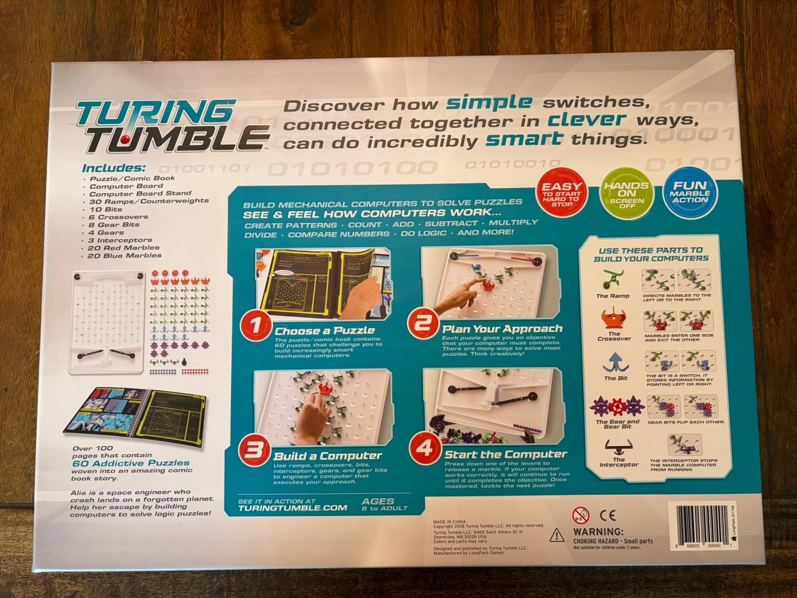 Turing Tumble 2018 Marble Powered Computer Story Book Game