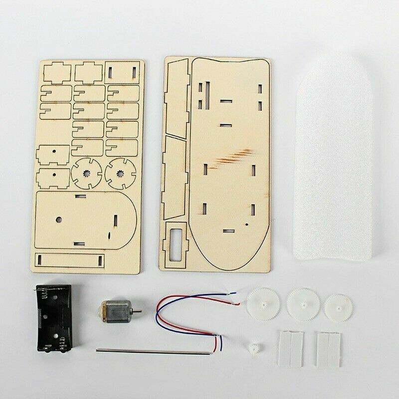 Unfinished Electric Wood Boat Ship Model Toys Kit Propeller Motor Shaft Kids