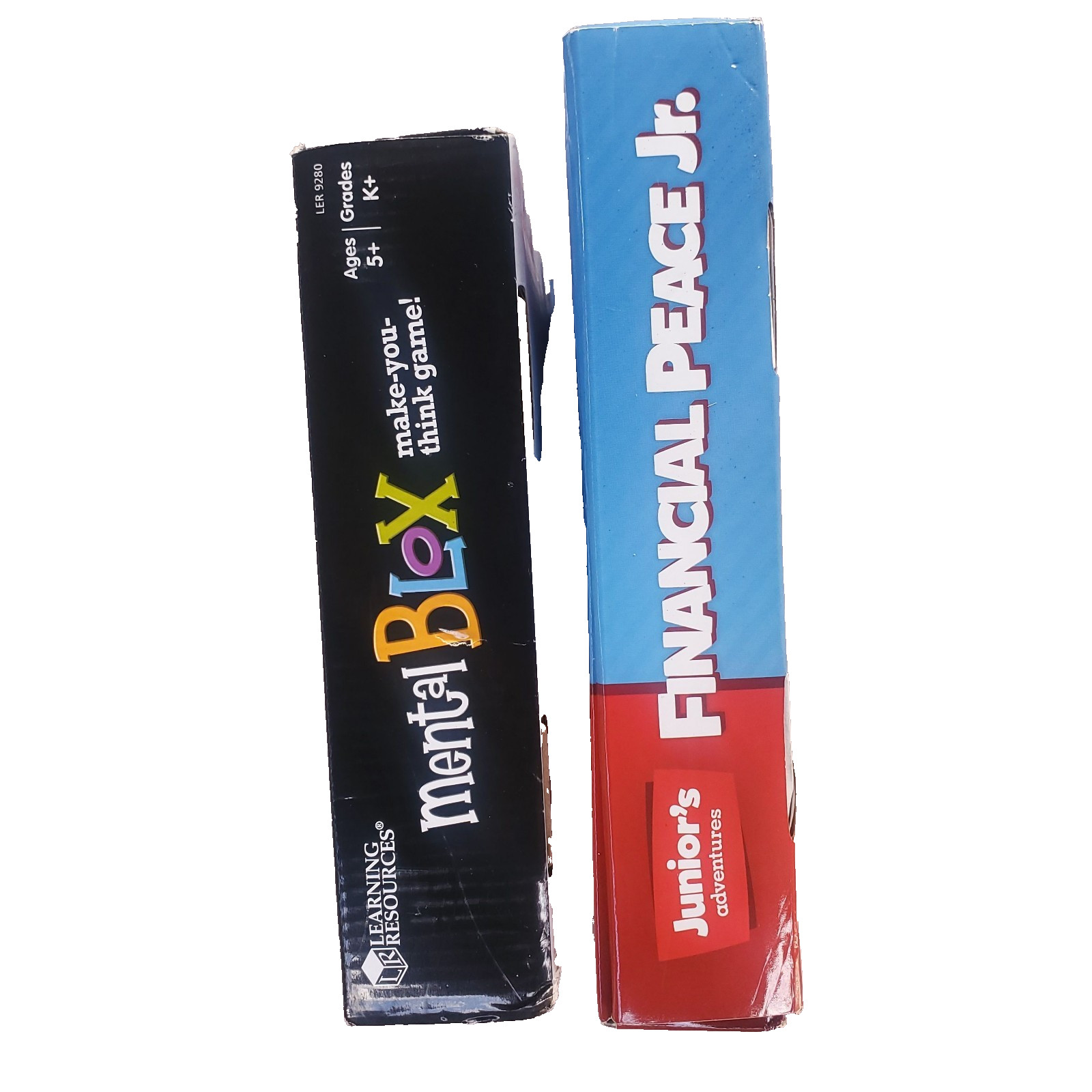 Educational Kids Games Lot Financial Peace Jr Mental Blox STEM Learning Lot of 2
