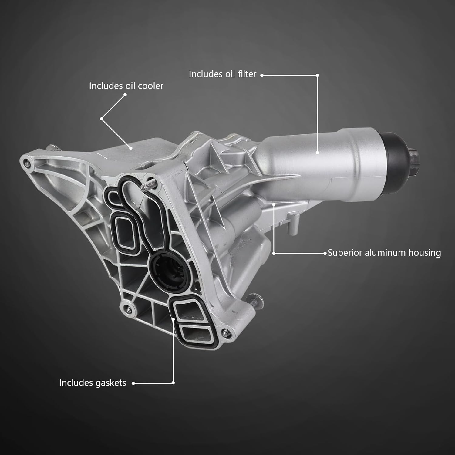 11428596283 Aluminium Oil Cooler Filter Housing Assembly Compatible with BMW