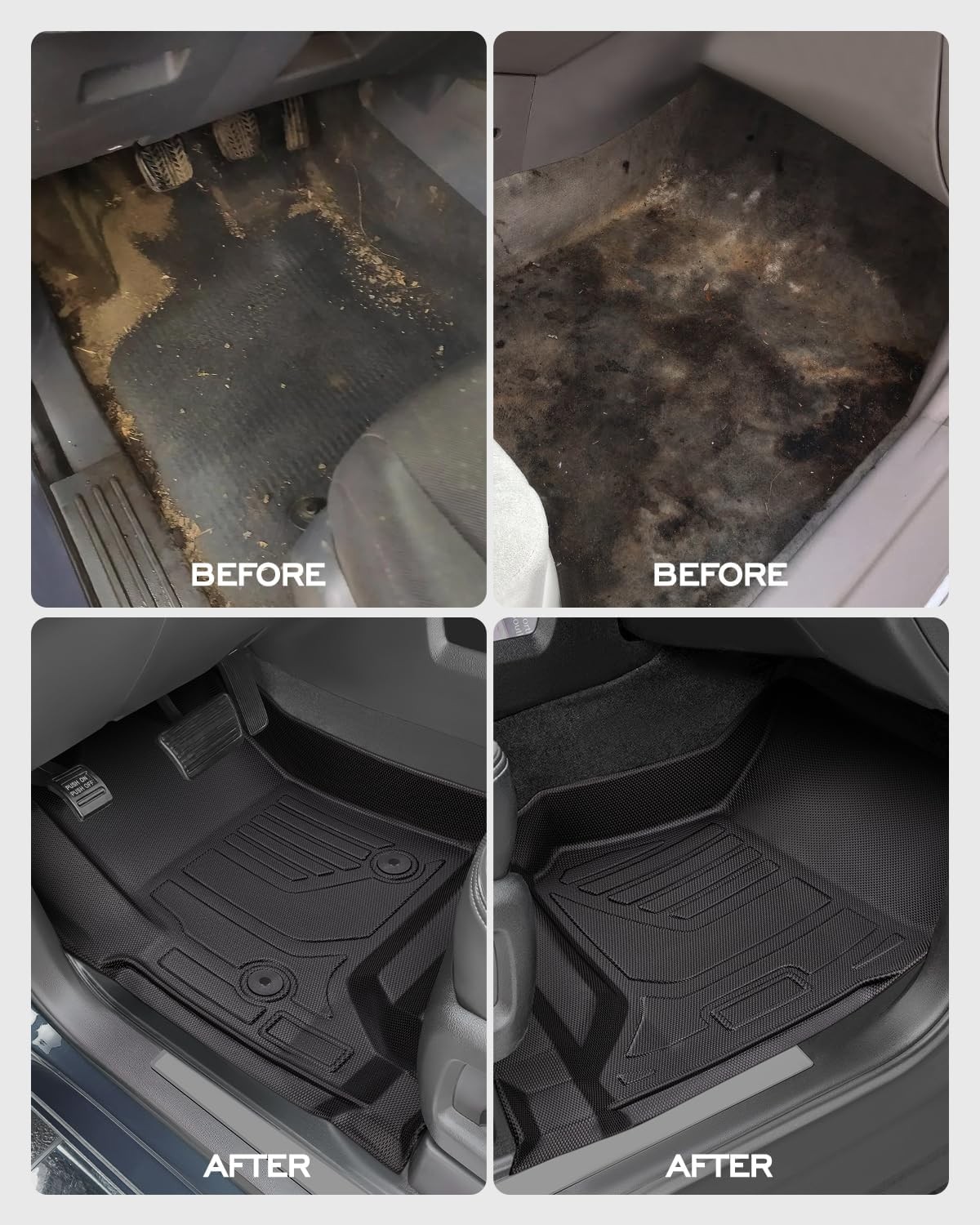 All Weather Floor Mats 2014-2018 for Chevy Silverado & GMC Sierra 1500, 2015-201