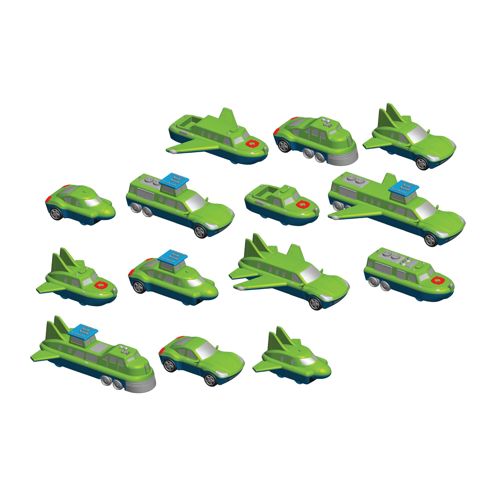 New – Popular Playthings Magnetic Mix or Match Vehicles: Set #1 – Ages 3+