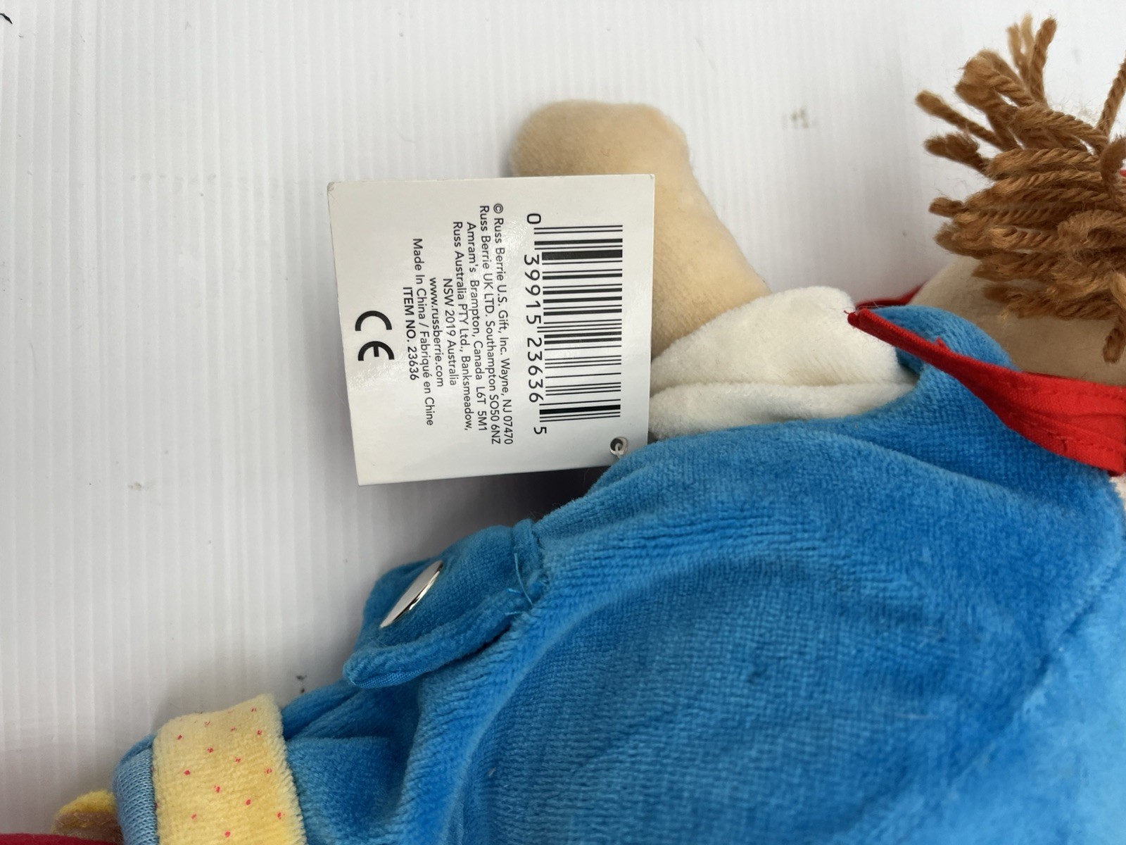 Russ Berrie ZIPPETY Teach Me to Dress Boy 12″ Plush Zippers Shoelaces Buttons