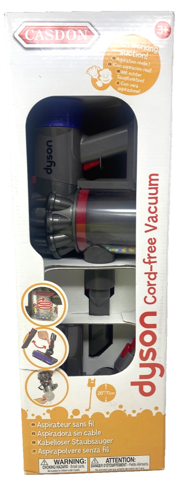 Kids Vacuum Cadson Dyson Cord-Free Vacuum Pretend Play for kids Real Suction