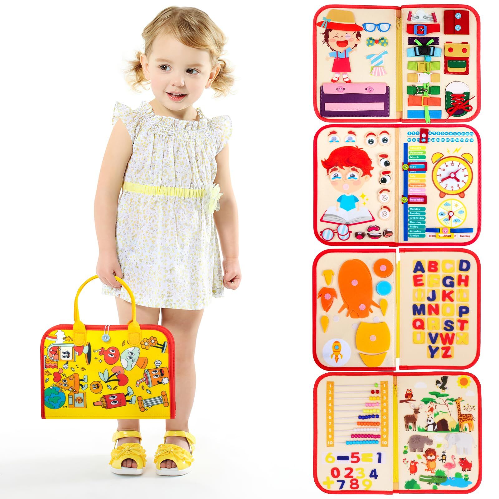 Busy Board Montessori Toys for Toddlers Sensory Toy Preschool Learning Education