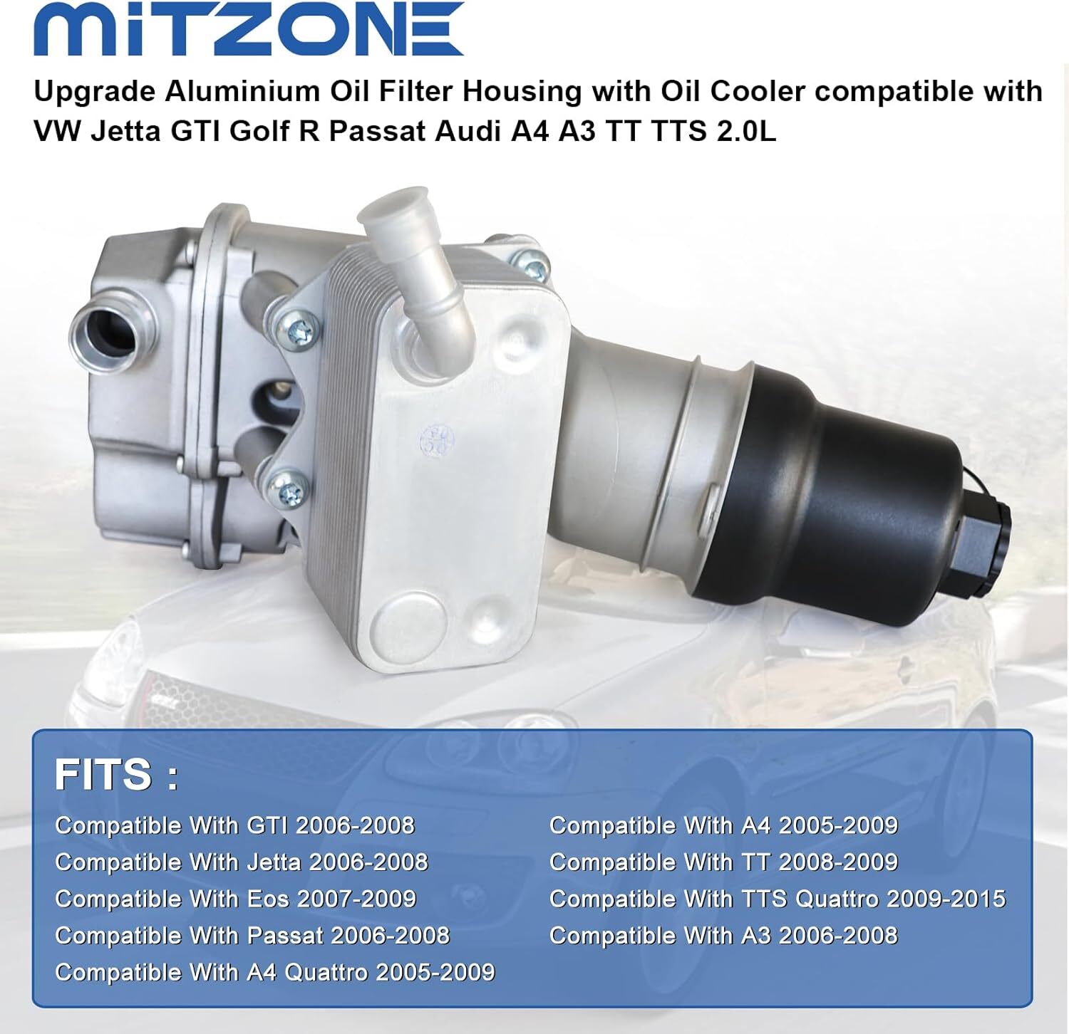 Oil Filter Housing with Oil Cooler MITZONE Upgrade Aluminium Oil Cooler Filter