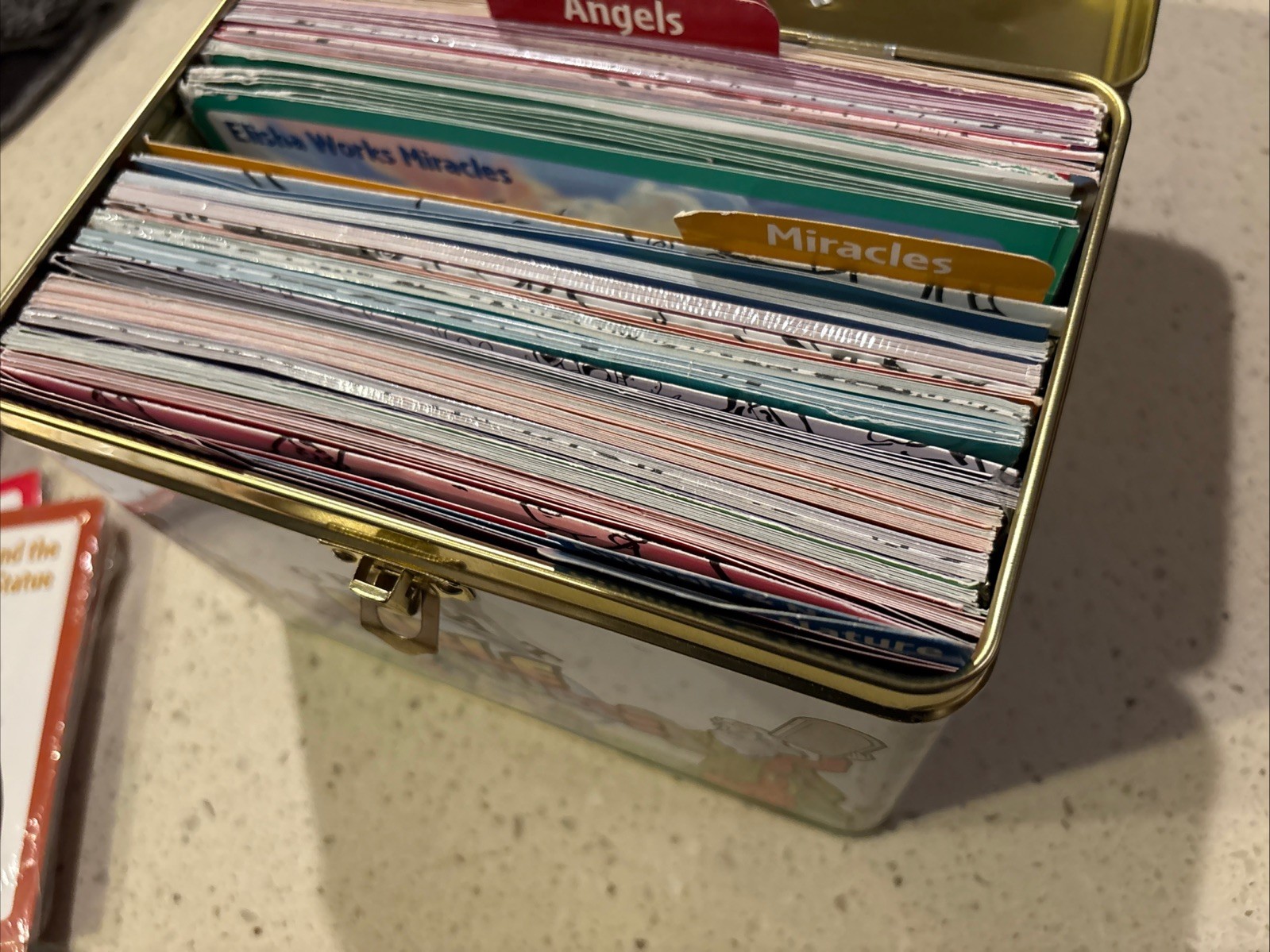 Great Bible Adventures Tin Box w/ Bible Fun Cards Sunday School Some Sealed