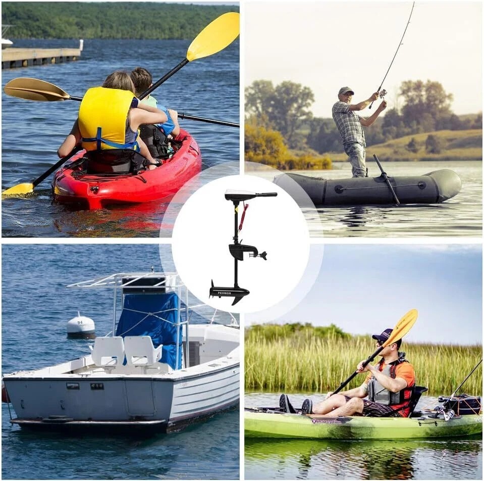 PEXMOR 8 Speed Electric Trolling Motor, Electric Outboard Boat Motor