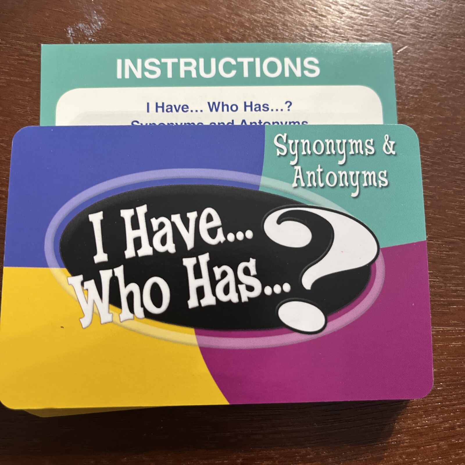 Teacher Created Resources I Have Who Has Language Arts Game Grade 3-4 Complete