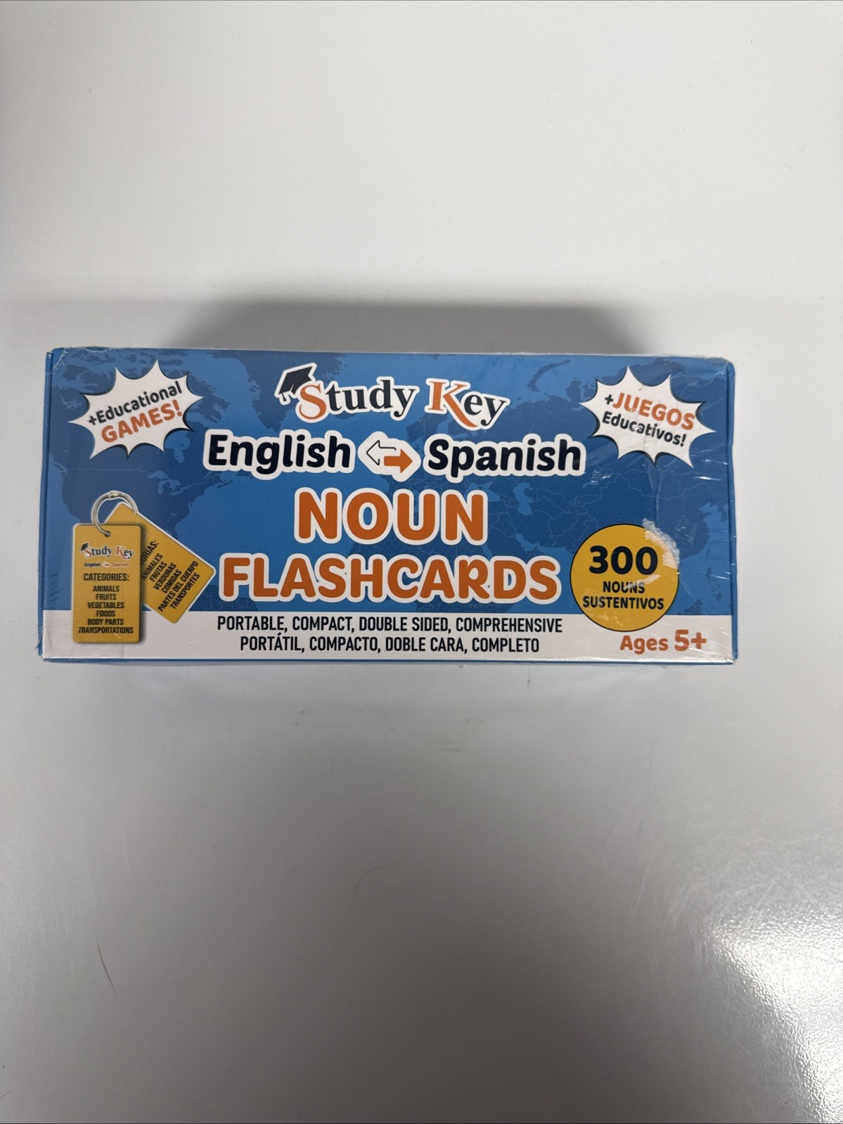 300 Spanish Vocabulary Flashcards | Double Sided Bilingual Flashcards for Adu…
