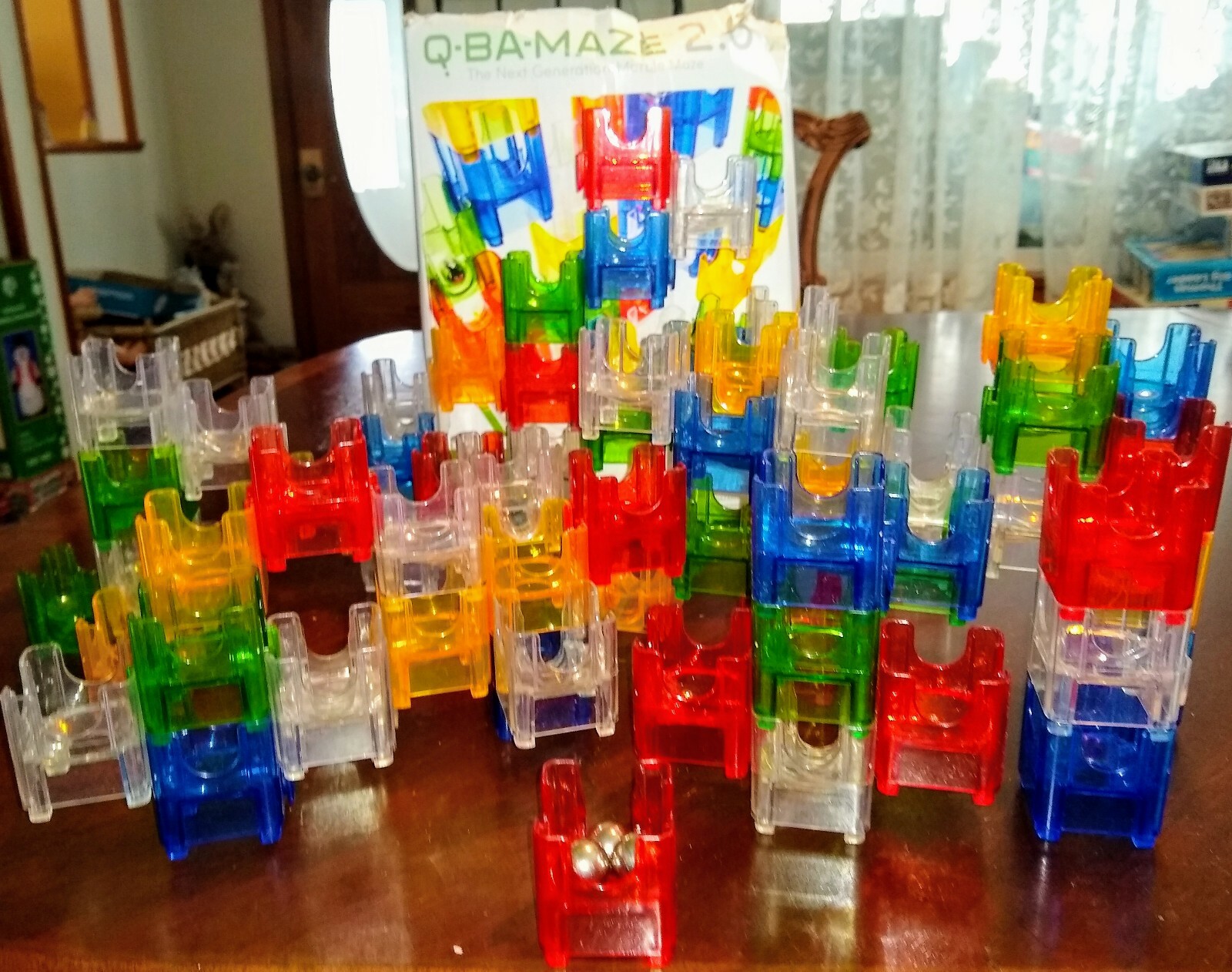 Mindware Q-BA-MAZE 2.0 Big Box 69 Pices 3 Metal Marbles Original Box No Booklet