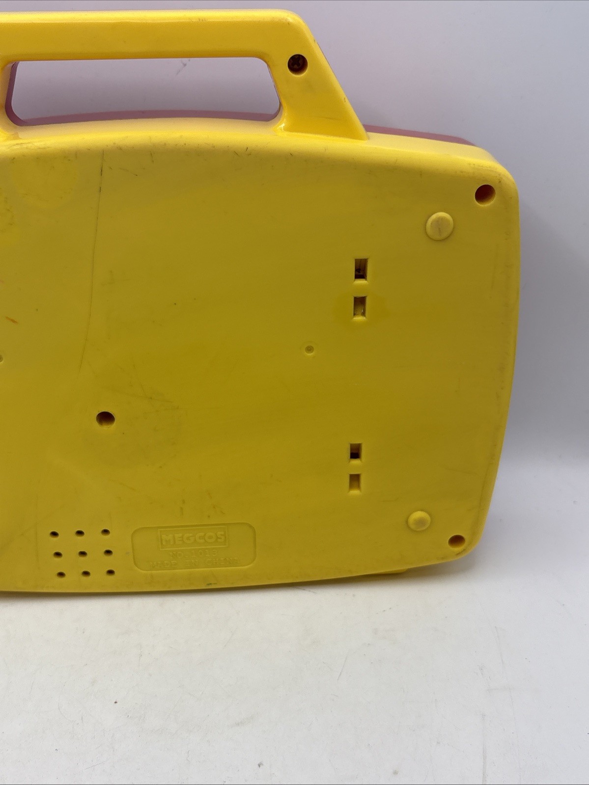 VINTAGE 1996 Megcos Toys Fun Radio Activity Box Red Sensory Toy Toddlers Kids
