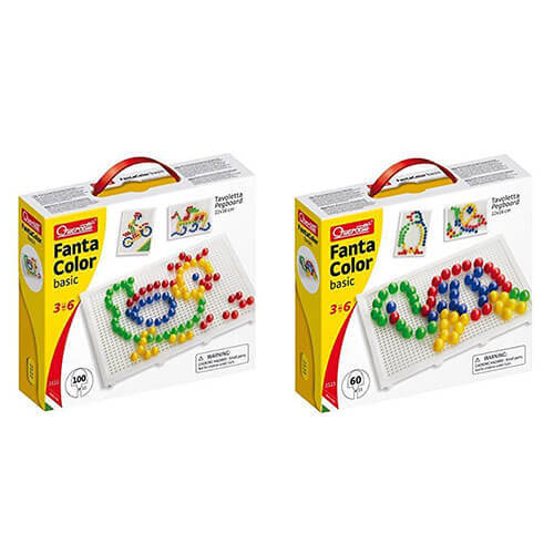Quercetti Creative Inspiration Shapes Messages Washable Fanta Color