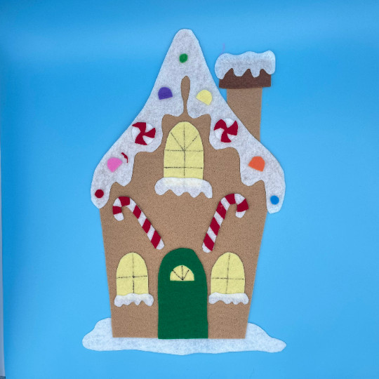 Gingerbread House Felt Board Pieces – Handcrafted Felt Pieces