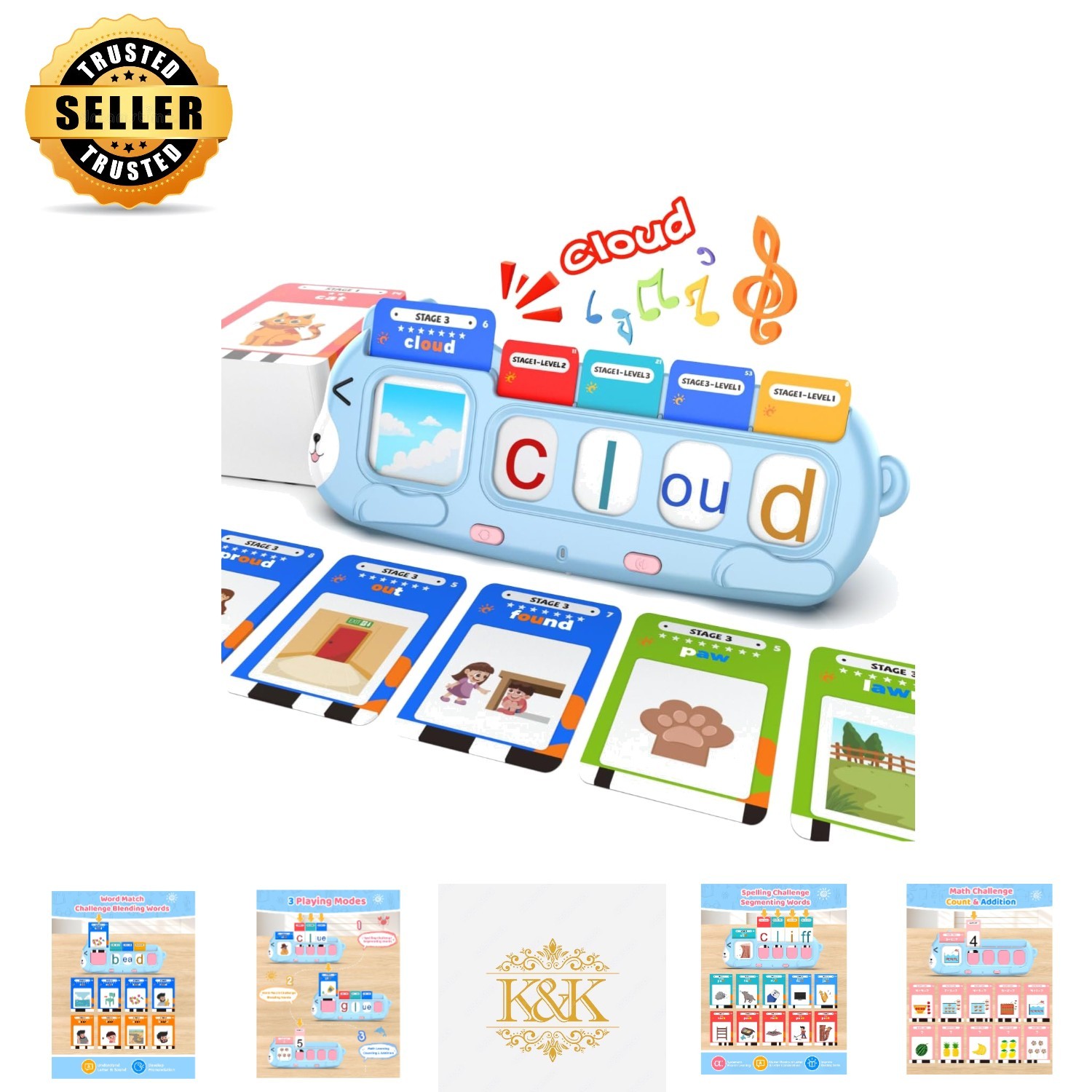 Comprehensive Phonics & Math Educational Set for Kids 4-8 – 191 Cards Included